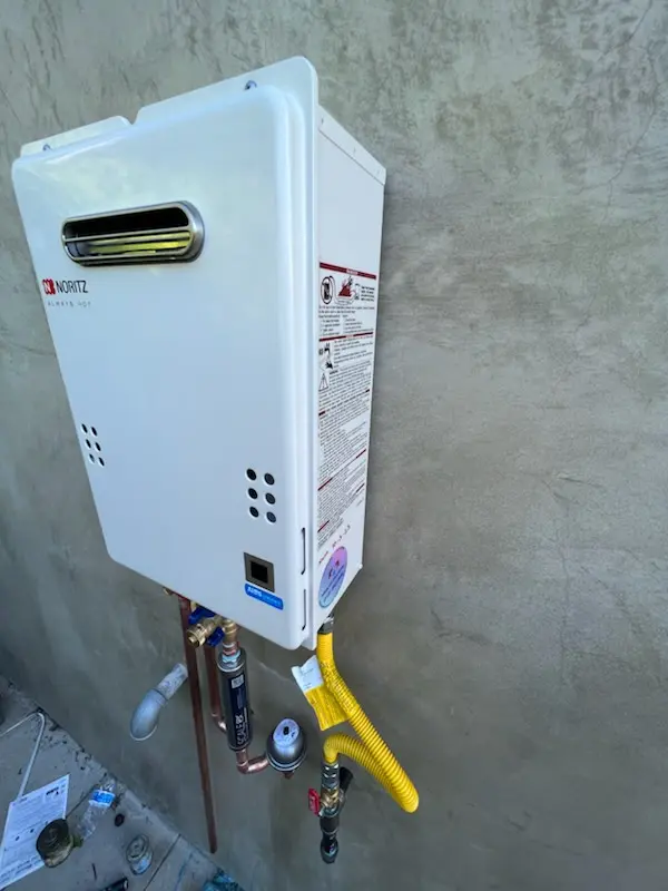 Tankless water heater installation for Garrison Farms homes